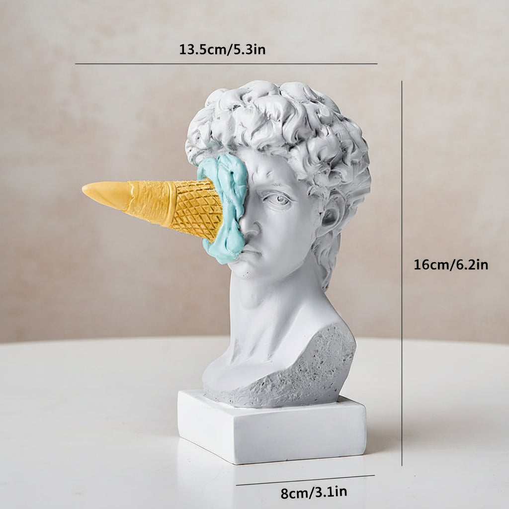 Ice Cream David Sculpture — Resin Desk Ornament