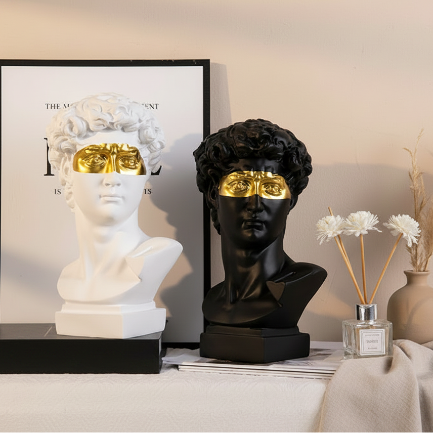 David Head Resin Bust Sculpture