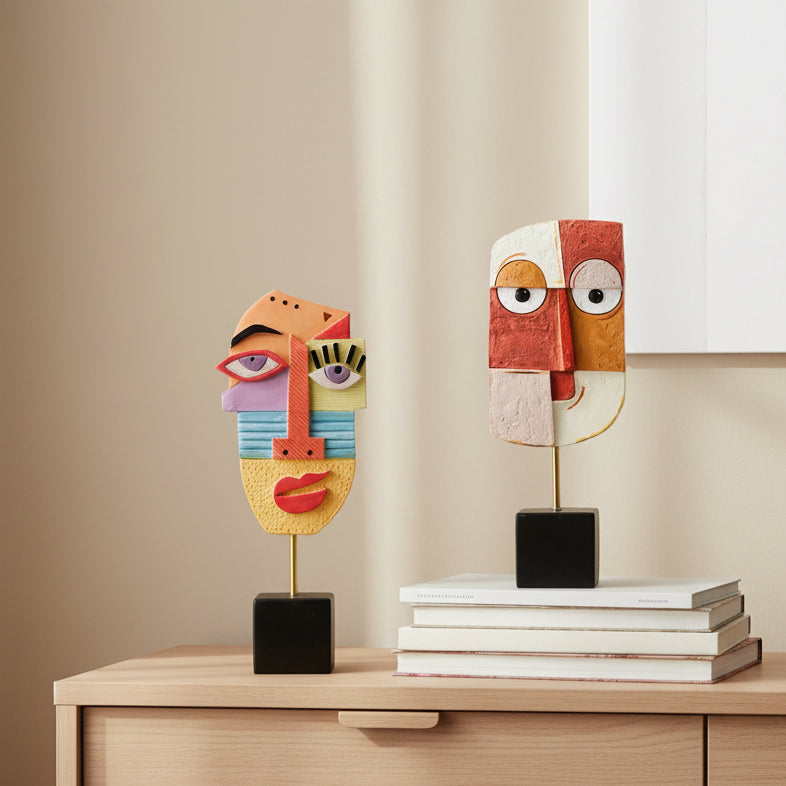 Abstract Facial Art Sculpture