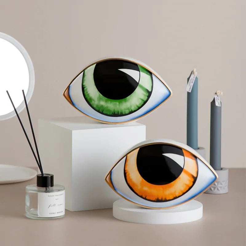 Evil Eye Ceramic Sculpture