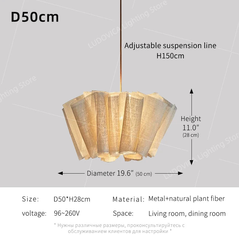 Wabi Sabi Handknit Fabric Pendant Light