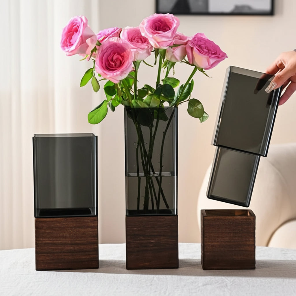 Nordic Acrylic Vase with Base