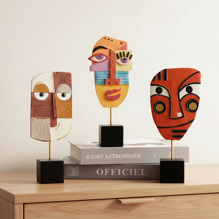 Abstract Facial Art Sculpture