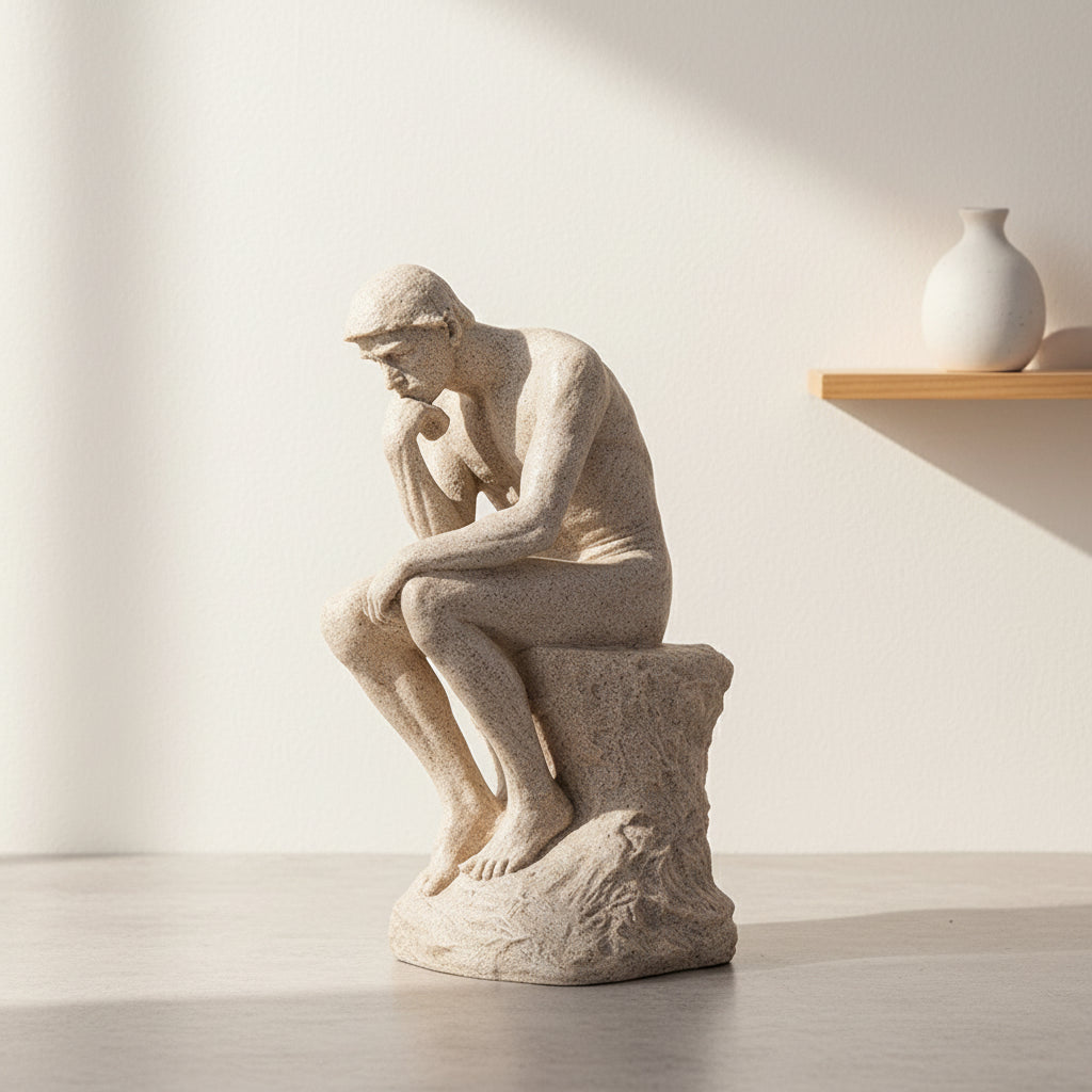 Thinker Statue - Resin Sandstone Finish