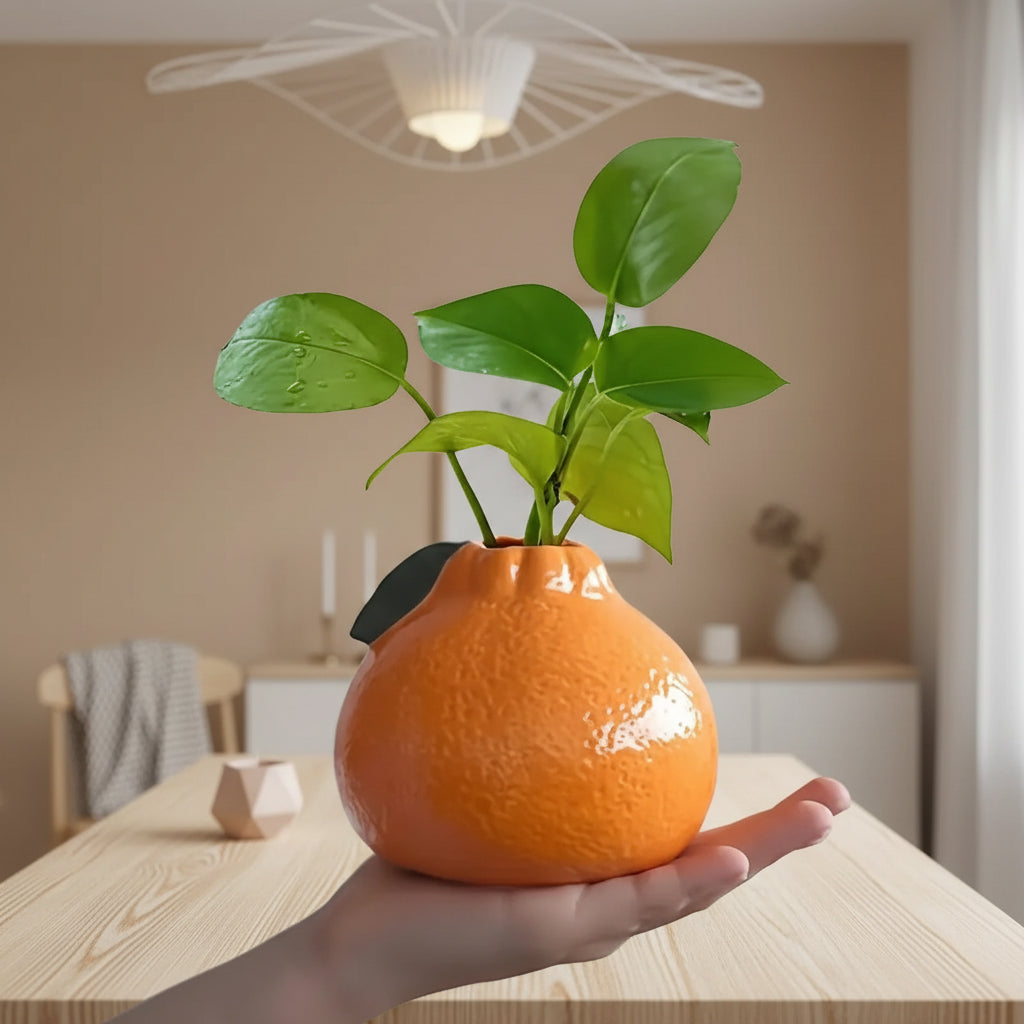 Orange Ceramic Vase