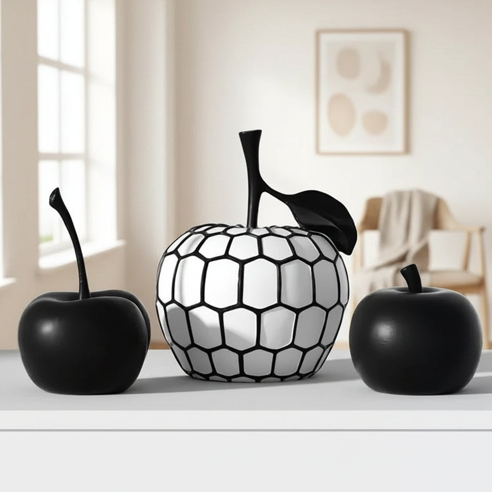 Apple & Pineapple Resin Sculpture