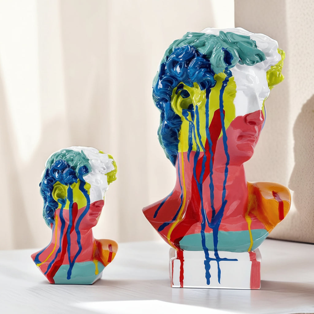 David Head Resin Bust Sculpture