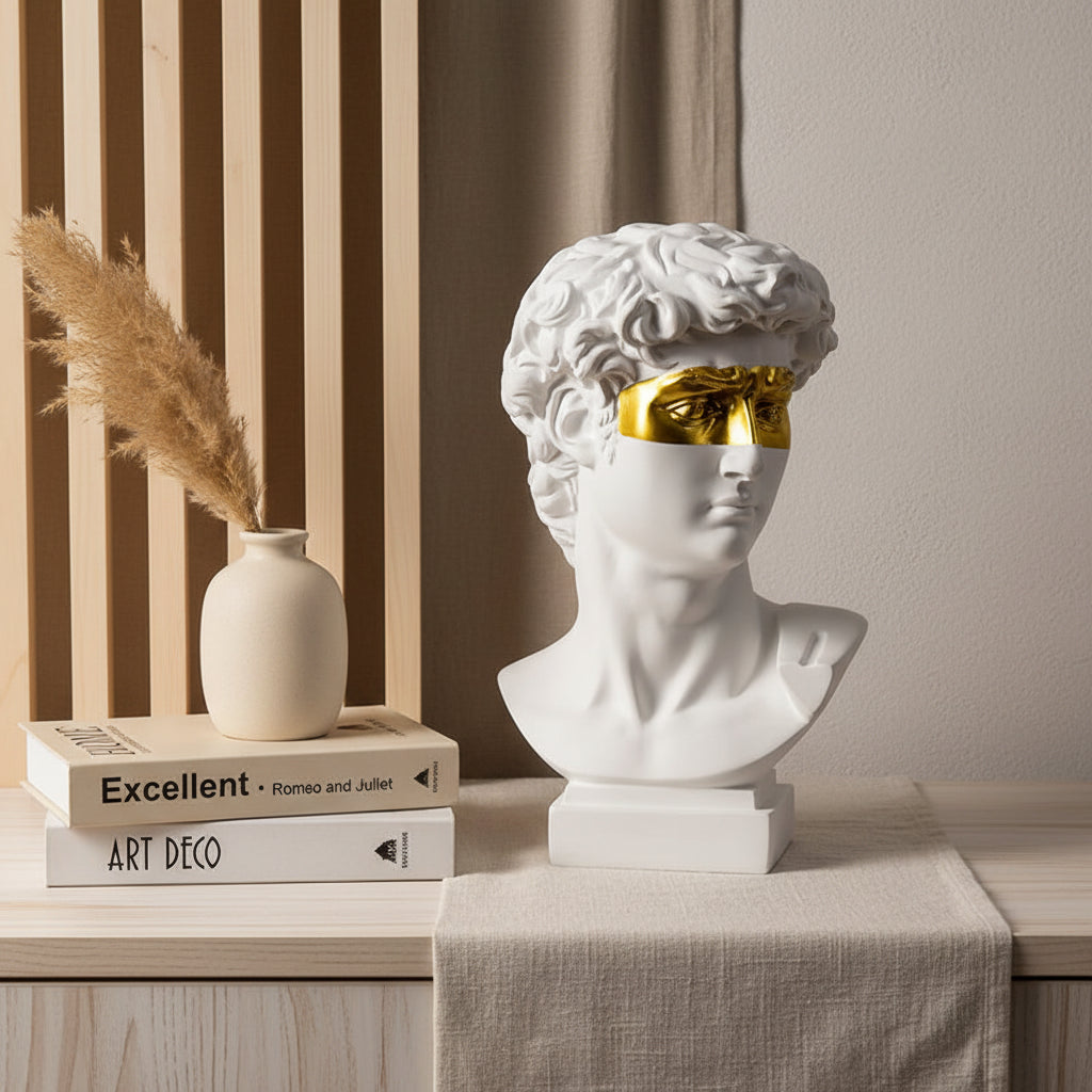 David Head Resin Bust Sculpture