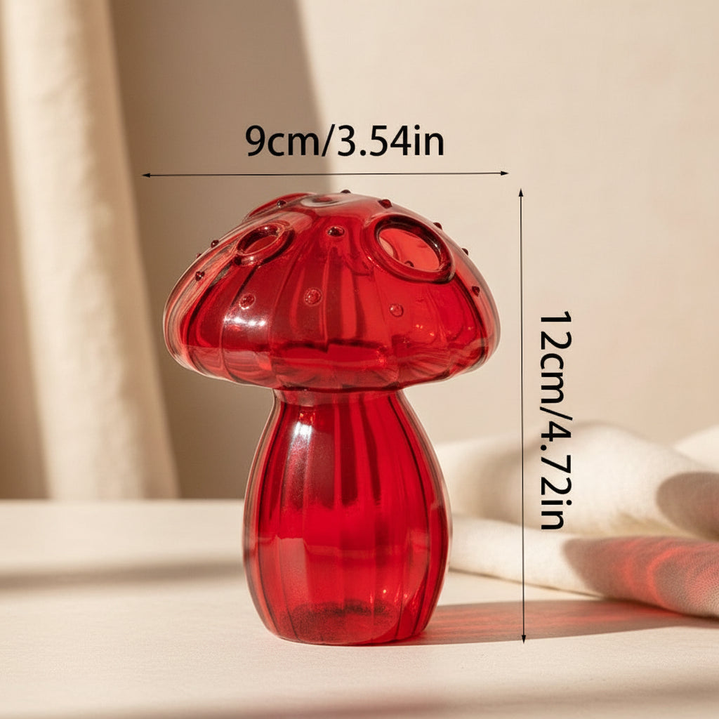 Glass Mushroom Vase — Nordic Style