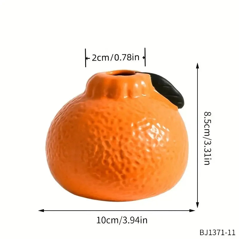 Orange Ceramic Vase