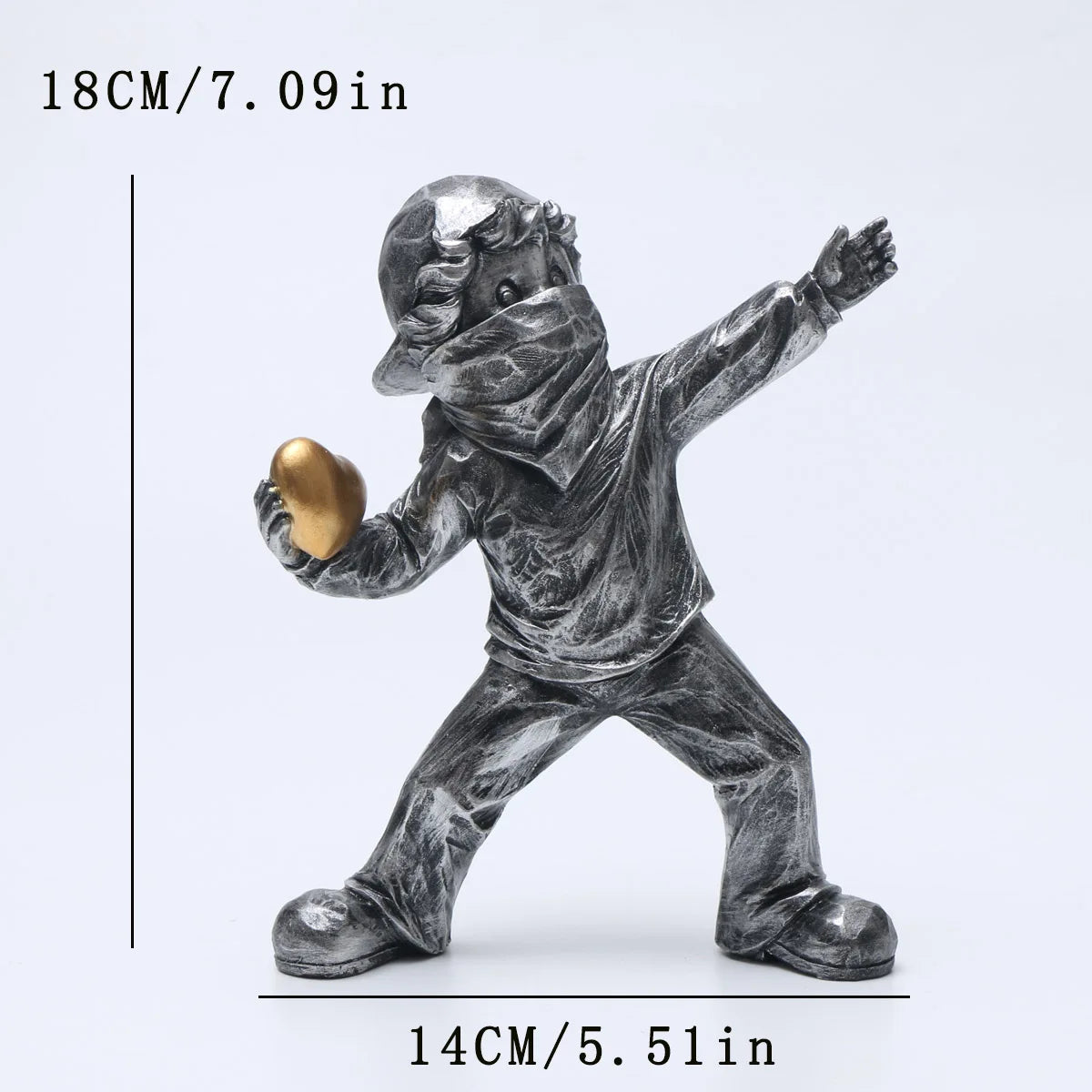 Banksy Stone Thrower Resin Sculpture