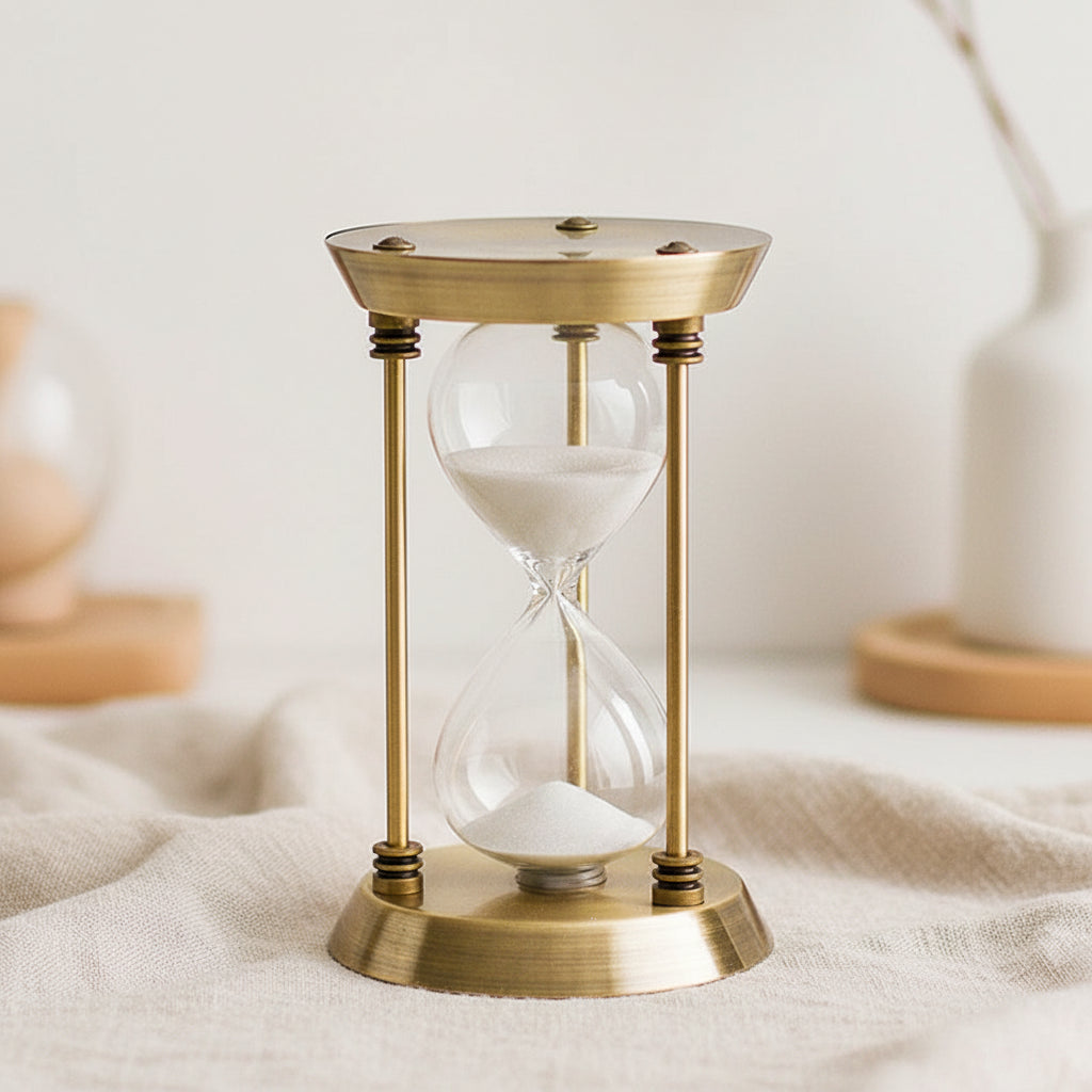 Nordic Metal Hourglass — Decorative Timer