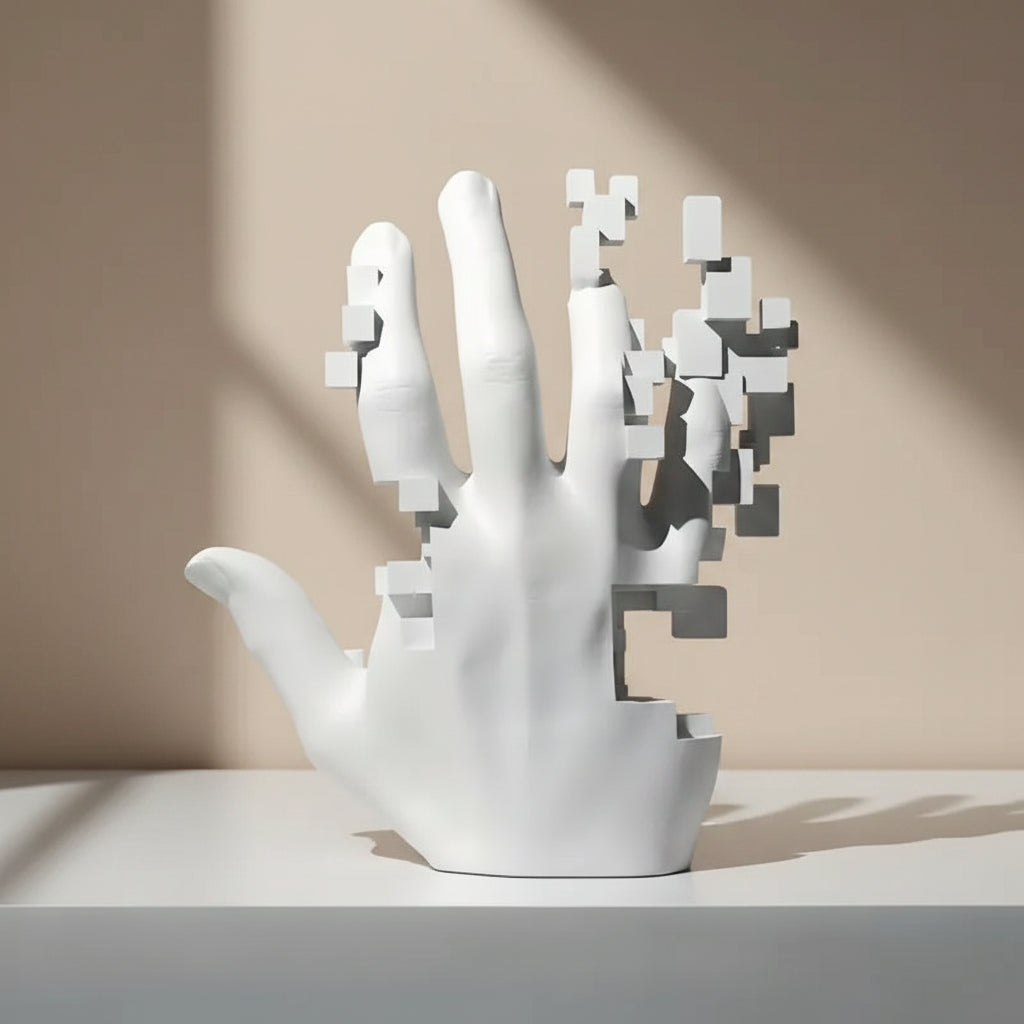 Nordic Resin Palm Sculpture