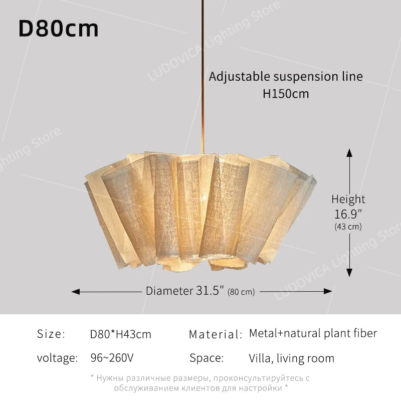 Wabi Sabi Handknit Fabric Pendant Light