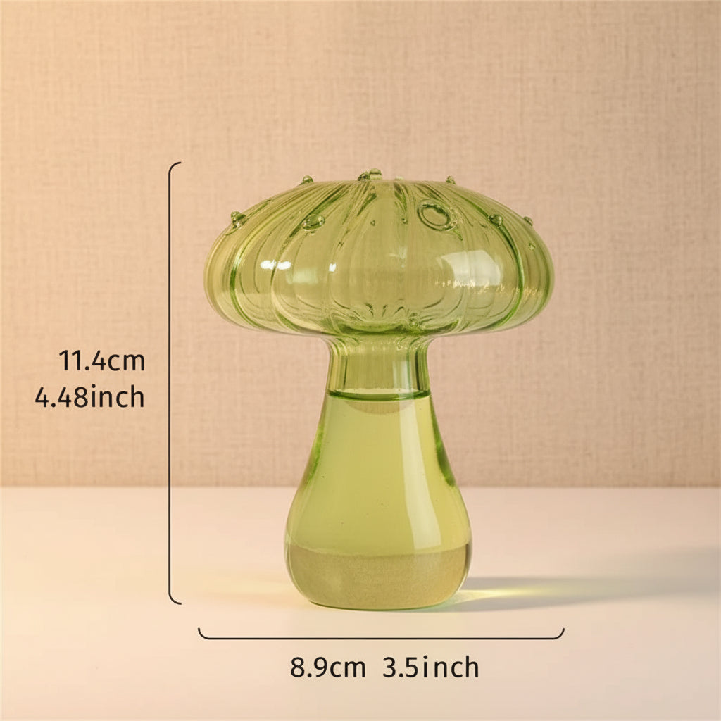 Glass Mushroom Vase — Nordic Style
