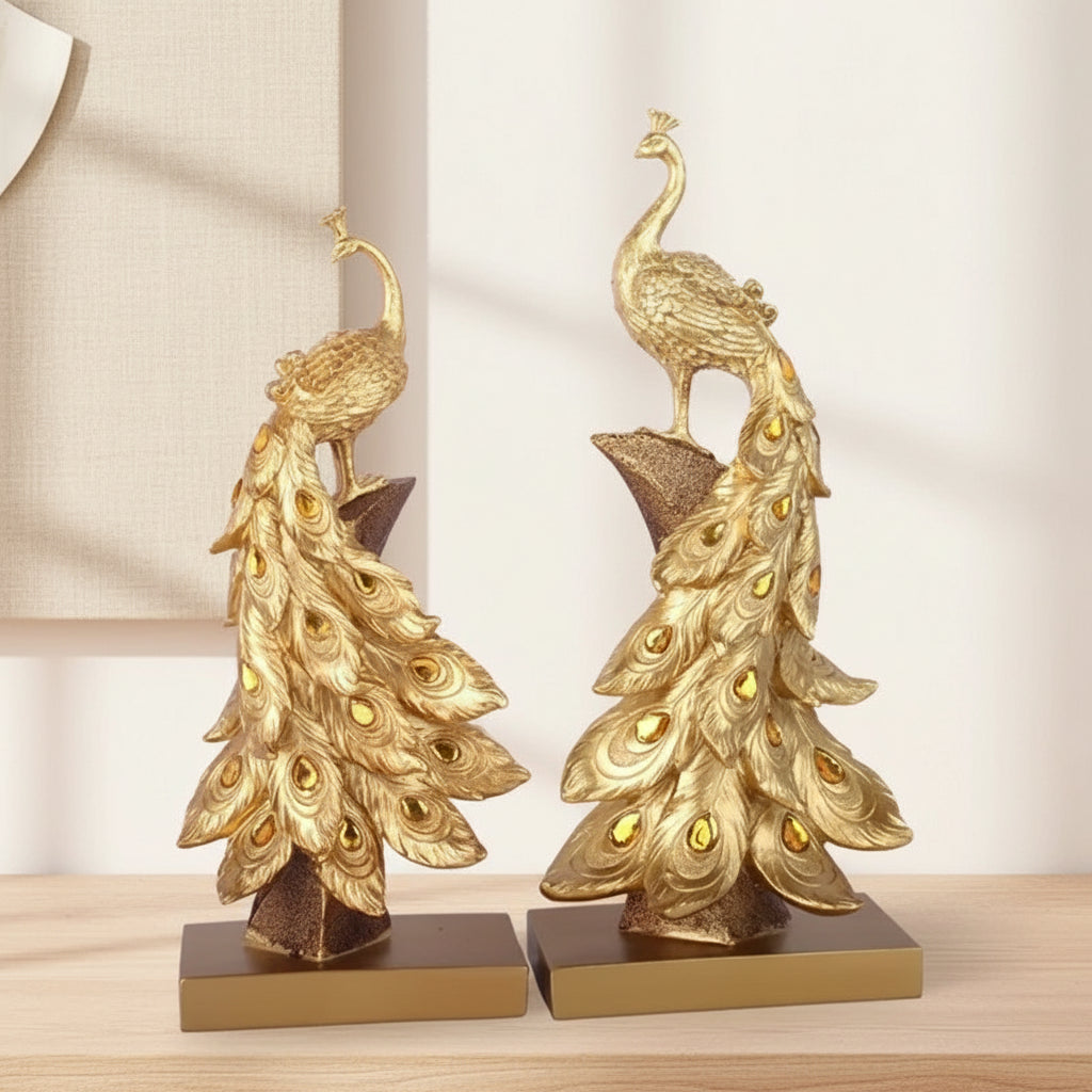 Peacock Resin Sculpture