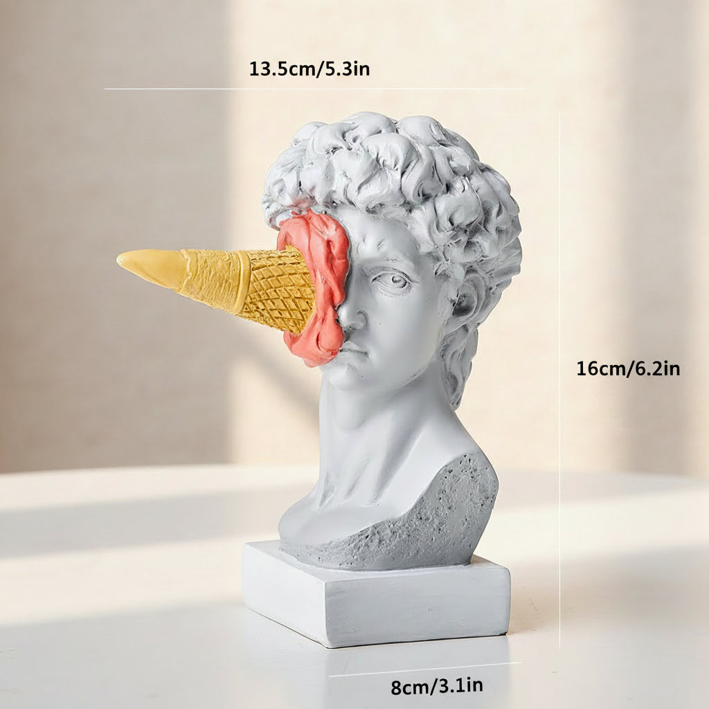 Ice Cream David Sculpture — Resin Desk Ornament