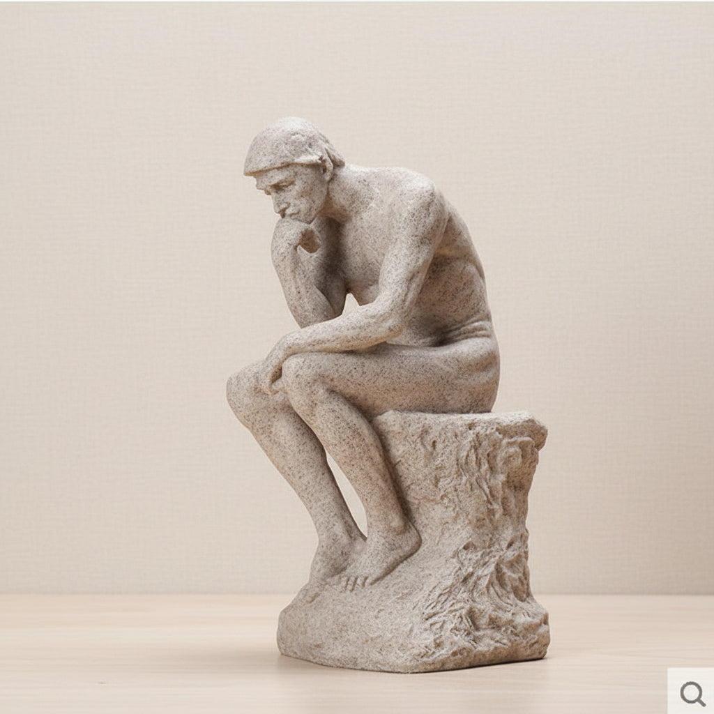 Thinker Statue - Resin Sandstone Finish
