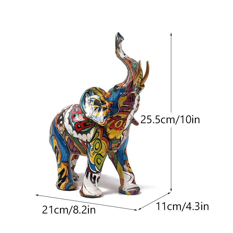 Graffiti Elephant Sculpture